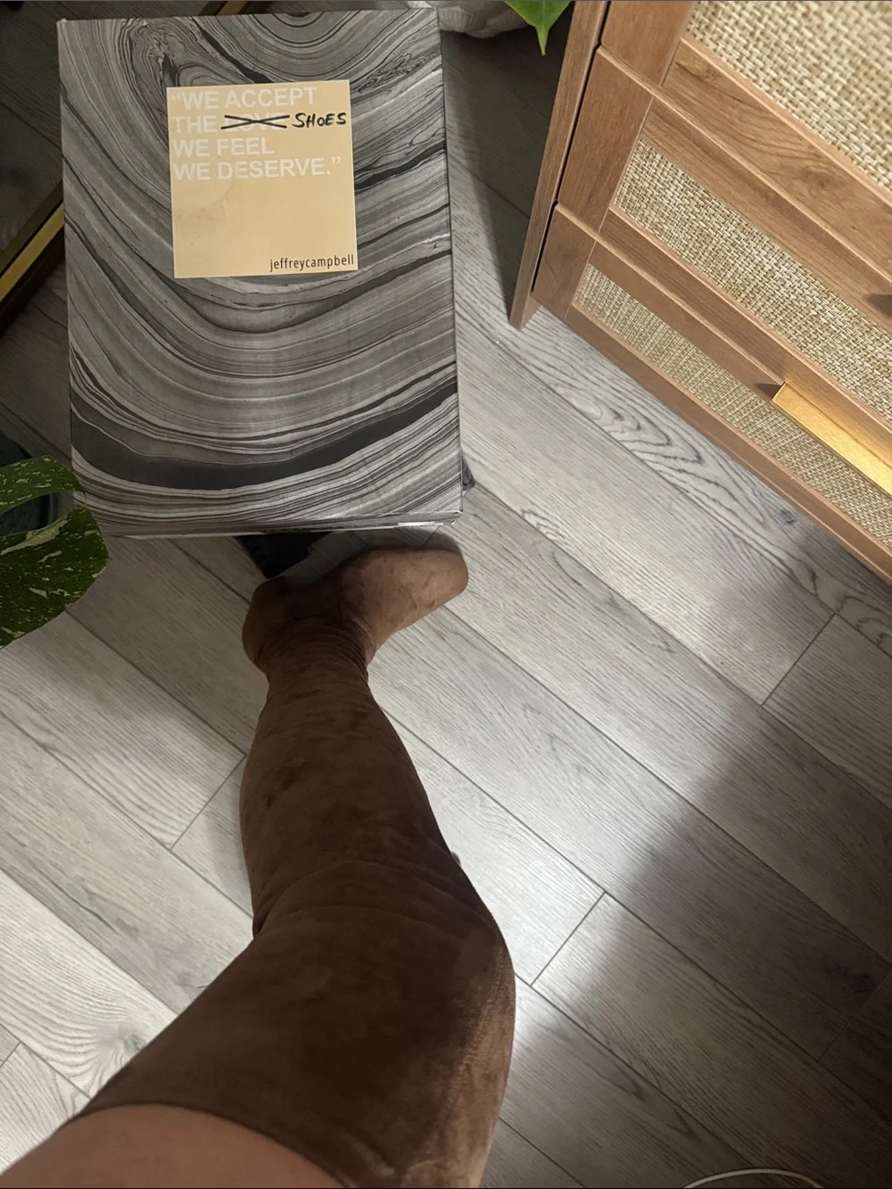Jeffrey Campbell Brown Suede Over-The-Knee Boot